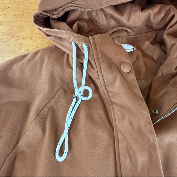 Aligne Anthropologie L/XL (EU 46) deep desert tan long trench coat - Picture 5 of 14